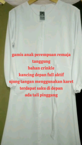 GAMIS ANAK PEREMPUAN TERBARU BAHAN CRINGKLE AIRFLOW UNTUK USIA 7-16 TAHUN // PAKAIAN REMAJA MODEL KANCING DEPAN FULL AKTIF
