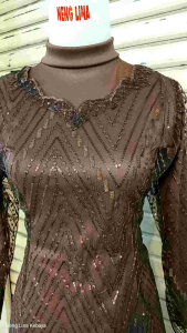 Kebaya Tunangan Wisuda Modern Sabrina Coklat Mahogany 296