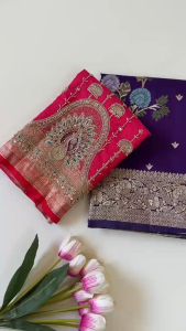 Soft Jacquard Weaving Silk Sarees