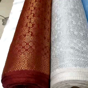 (HARGA PERSETENGAH METER) bakal kain songket semi Palembang motif terbaru/kain meteran songket motif