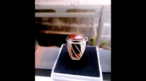 Batu cincin kayu stiggi laut original asli tenggelam / akik santigi