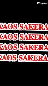 KAOS SAKERA LENGAN PENDEK UKURAN ANAK DAN DEWASA