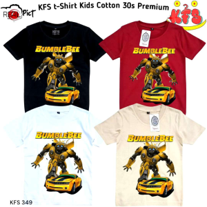 KFS 349 Baju Kaos Transformers Bumblebee Anak Laki-laki Perempuan Bahan Katun