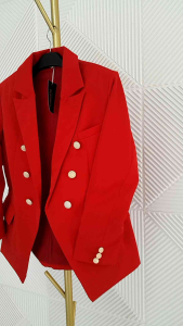 Yanufa - Blazer wanita kekinian 2025 Jas wanita full furing puring formal semi formal Blazer wanita kantor Blezer wanita kekinian model double breast Jas wanita trend Blazer merah Blazer Hitam Blazer biru Jas putih Bleser wanita