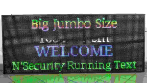 Running text rgb 163x67cm fullcolour jumbo mirip videotron