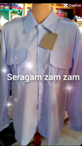 kemeja panjang pdh/pdh putih panjang/kemeja panjang putih saku dua/kemeja panjang pns seragam pdh putih