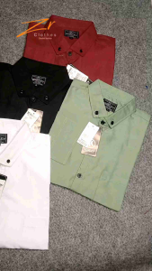 Kemeja Polos Warna MERAH MAROON Lengan pendek bigsize M - XXXL Kemeja Pria Dewasa