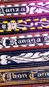 Ikat Pinggang Kulit Custom Nama & Logo