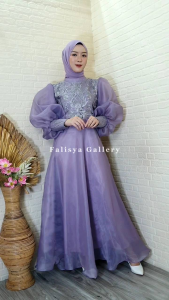 TERBARU DRESS PESTA FULL ORGANZA MIX TILLE PREMIUM