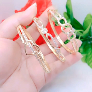 Gelang Bangle Dewasa Tembaga Premium Lapis Emas Tidak Mudah Pudar