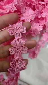 1m x 2cm5 ren viền ren chỉ hồng ren xinh có thể cắt rời trang trí váy áo túi ví nón làm handmade