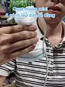 Quạt Trần Mini Đuổi Ruồi muỗi Quạt mùng màn treo - Nhỏ Trung Lớn