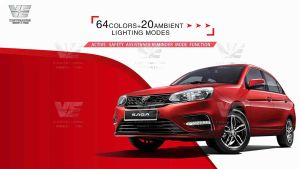 (VE) Proton Saga VVT 2016-2025 Car Interior Led Ambient Light Door Panel Trim Gear Knob Dashboard Foot Lamp Light