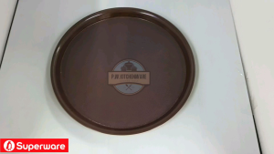 ถาด​รอง​จาน​ทรง​กลม​ กัน​ลื่น​ เส้น​ผ่านศูนย์กลาง​38​cm. พลาสติก​ABS​ ยี่ห้อ​ superware​