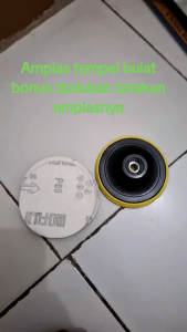 Paket amplas tempel bulat 10pcs dapat tatakan gerinda