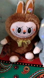 VIRALL Boneka Labubu LED macaron ukuran L 40cm Bisa menyala