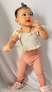 Celana Legging Bayi Newborn Original Baby Grab Rajut Polos ~ Guava ~ Knit Corduray