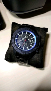 Promo COD Jam Tangan Pria Hitam Tanggal Aktif New Arrival Jam Tangan Stainless