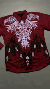 Baju Kemeja Batik Pria Lengan Panjang Modern