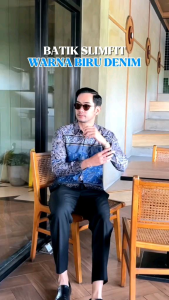 Baju Kemeja Batik Pria Lengan Panjang Modern