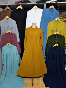 Gamis Crinkle Model Baru 6 M L XL XXL