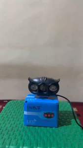 LAMPU TEMBAK OWL 3 MATA DEVIL MERAH HI LO PUTIH KUNING ORIGINAL HJG DC 9-80V PNP MOTOR DAN MOBIL