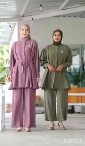 WULLY SET LONG TUNIK JUMBO CRINKLE AIRFLOW LD 120 // SETELAN WULLY // ONE SET WULLY // SETCEL WULLY // ONE SET TUNIK WULLY // SETELAN POLOS JUMBO // SETELAN BUSUI // SET TUNIK POLOS KANCING // ONE SET POLOS TUNIK