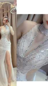 Váy dạ hội xã trưng bày