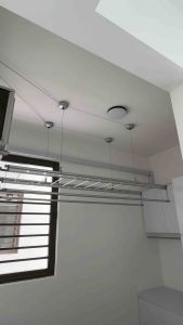 WLD-150/200  Lifting Clothes Hanger/Lifting Drying Rack/Ampaian Baju Siling /Ceiling Mounted Lifting Cloth Hanger/ Rak Pengering Pakaian Manual dengan Pemutar Tangan Tiang Angkat Kain di Balkoni Tali Jemuran Lipat Rumah Tangga / 手摇器晾衣架阳台升降晾衣杆家用手动折叠晒衣架凉衣