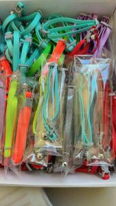 ปลอกคอแมว ปลอกคอTricot เส้นใยถัก พร้อมกระดิ่งสีเงิน สำหรับสัตว์เลี้ยง C055