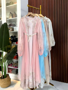 Dress 2in1 Outer Tile Free Belt Mutiara