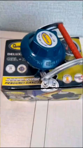 QUANTUM QRL-25/QRL-26 DOUBLE LOCK REGURATOR GAS TEKANAN RENDAH PAKET SELANG FLEXIBLE 18M