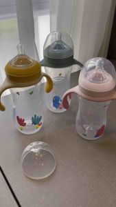 Botol Susu Bayi Gagang 330 ml 260 ml Wide Neck Algo Baby Bottle HL 9116 HL 9117 Anti Kolik Leher Lebar PP BPA FREE