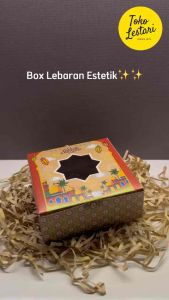 (5 Pcs) Box Lebaran Idul Fitri 20x20x7.5 CM Kraft Coklat Untuk Kotak Kue Roti Cake Snack Hampers