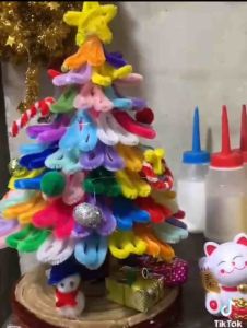 Set nguyên liệu làm cây thông noel bằng kẽm nhung(giao nguyên liệu ko giao cây thành phẩm)