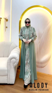 DRESS GAMIS MODE MAIZA TERBARU BY ALODY 100% ASLI REAL