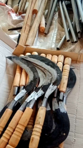 paket 3 pcs berkebun cangkul mini garuk mini dan arit