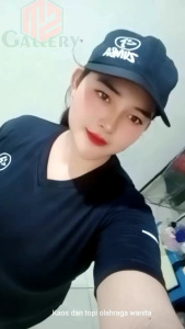 Setelan Kaos dan topi port wanita lengan pendek || t-shirt women sport baju olahraga perempuan zumba volly basket bola futtsal aerobic lari pagi jogging
