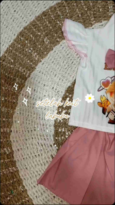 Baju Setelan Anak Perempuan Labubu lucu usia 6 bulan sampai 6 tahun