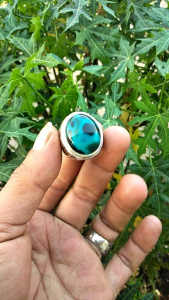 Natural Bacan Doko Ring Perak