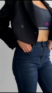 Celana Jeans Cutbray Highwaist Wanita Dewasa