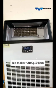 Mesin Es Batu 120kg/24jam Komersial Mashin Ice Cube Maker Machine
