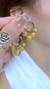 (Bebas beli 2 dapat bonus) H-Girl888 COD A34 Anting durian bola 5 lucky hoki titanium wanita cakep titanium original elegan