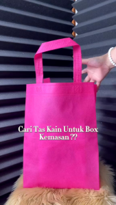 Model Box Alas Kotak Jumbo Lusinan Isi 12 Tas Kain Spunbond Uk 35x46x12 cm Kantong Belanja Besar