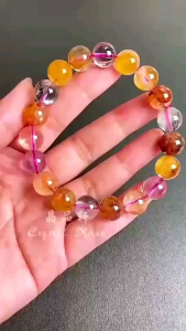 [MY🇲🇾 Ready Stock]🌸✨10MM 多宝胶花手串Multi-Treasure Gel Flower Bracelet｜能量守护 ✦ 爱与繁荣 ✦ 智慧启迪 ✦ 清新风采｜