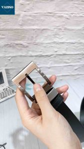 VAZINO🇹🇭เข็มขัดผู้ชายเรียบหรูใส่ทำงานสุภาพเรียบร้อยหนังpvcคุณภาพดีลายสวยสำหรับคนอ้วนสีดำน้ำตาลเข้ม Office Man Belt