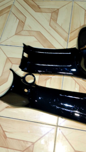 leksil dek tengah Yamaha Fizr f1zr Vega r lama cat hitam glossy original