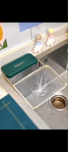 Kitchen strainer Drain rack厨房沥水架洗菜盆过滤网支架隔离残渣可折叠置物架多功能一次性网
