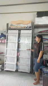 Rak Tas Gantung Jumbo Putih Tanpa Resleting kanan kiri