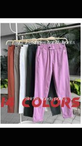 Candy pants with button for women stretchable plain pants((Casual/Formal Pants) Applicable for opening ceremony